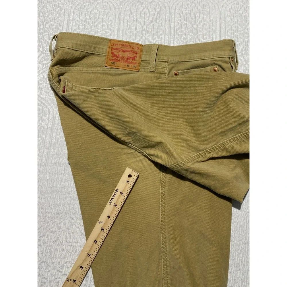 Levi's 505 Regular Fit Corduroy‎ Pants Tan W36 L32